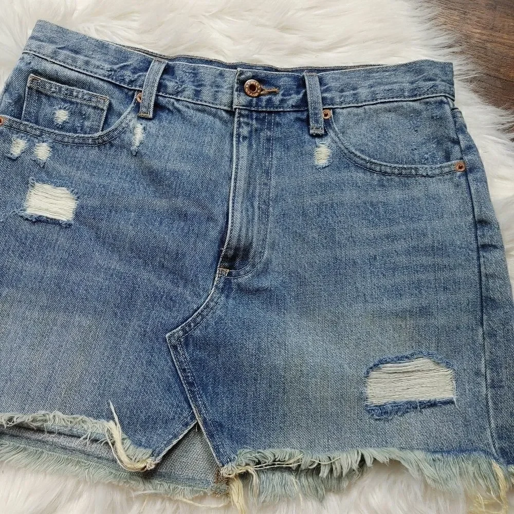 Lucky Brand Women's Old Favorite Mini Skirt blue S
